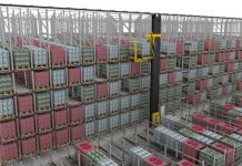 Interroll complements Modular Pallet Conveyor Platform (MPP) with stacker crane and transfer car