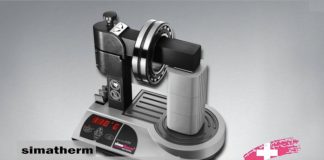 Mounting bearings on shaft with induction heating device