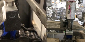 Chain lubrication in a bakery