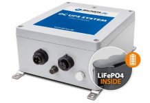 Outdoor DC UPS with 10-year LiFePO4 battery and 8-36V input for industrial and mobile applications