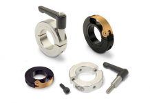 Quick clamping shaft collars for packaging applications
